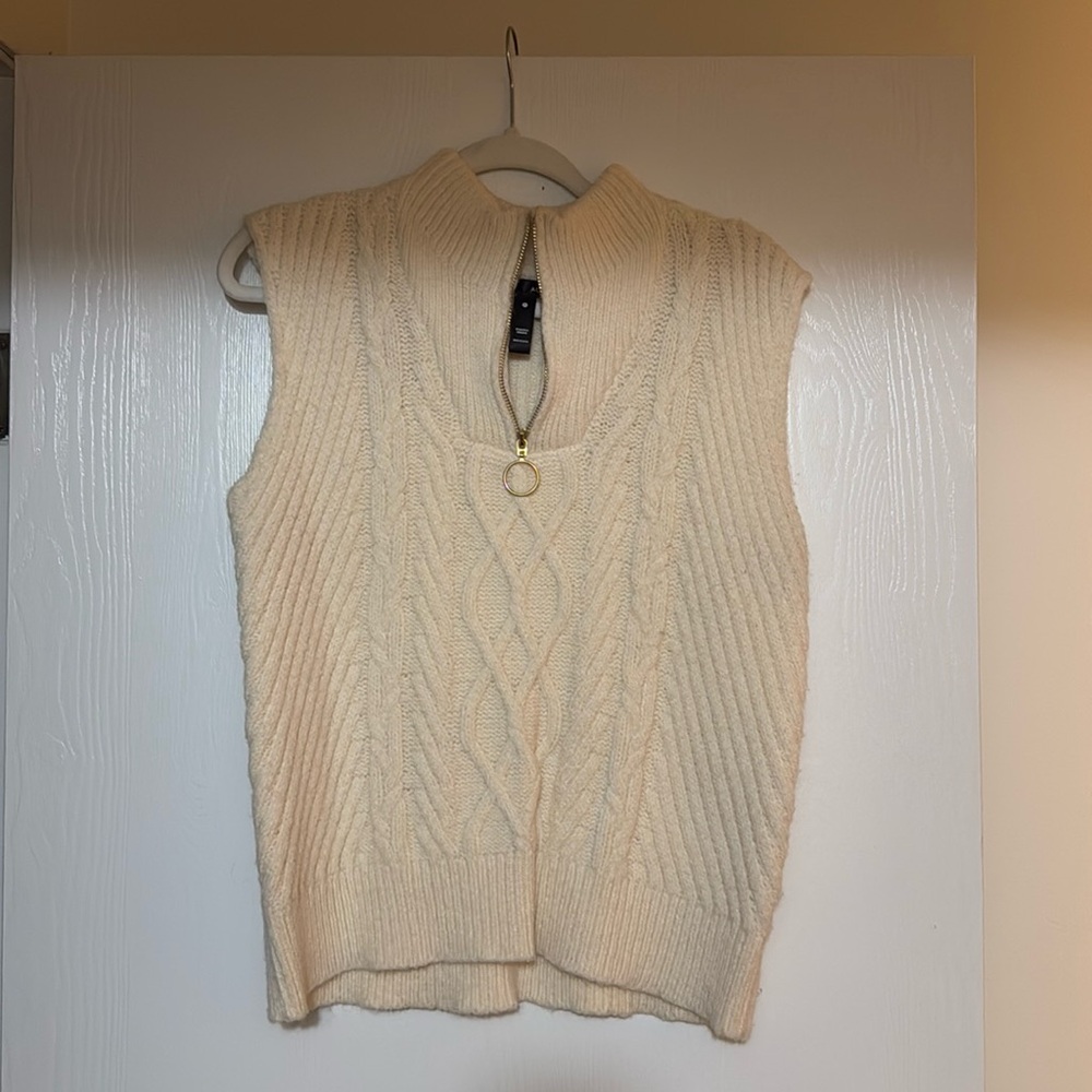 Aqua sweater vest